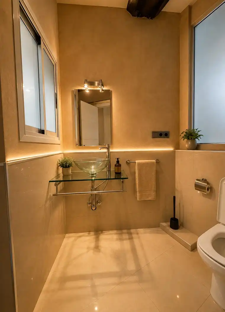 Bathroom of Attic for rent in Madrid  with Air Conditioner, Heating and Parquet flooring