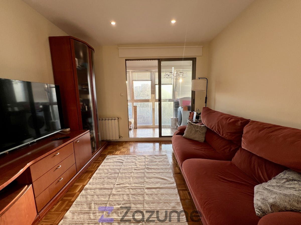 Sala d'estar de Pis de lloguer en Donostia - San Sebastián  amb Parquet, Terrassa i Moblat