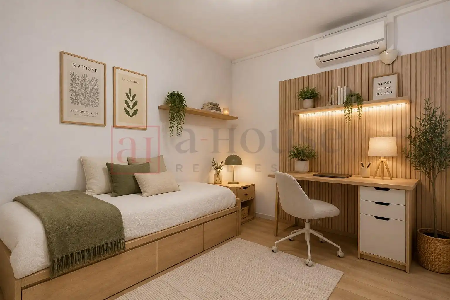 Schlafzimmer von Wohnung zum Verkauf in Barcelona mit Klimaanlage und Heizung