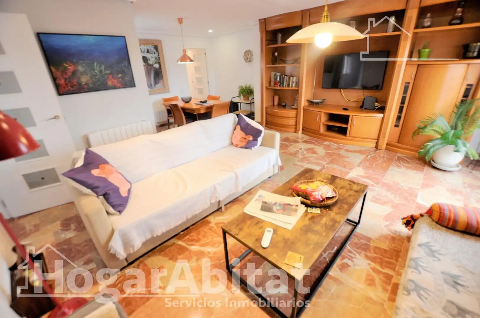 Wohnzimmer von Wohnung zum Verkauf in Valencia mit Klimaanlage, Möbliert und Balkon
