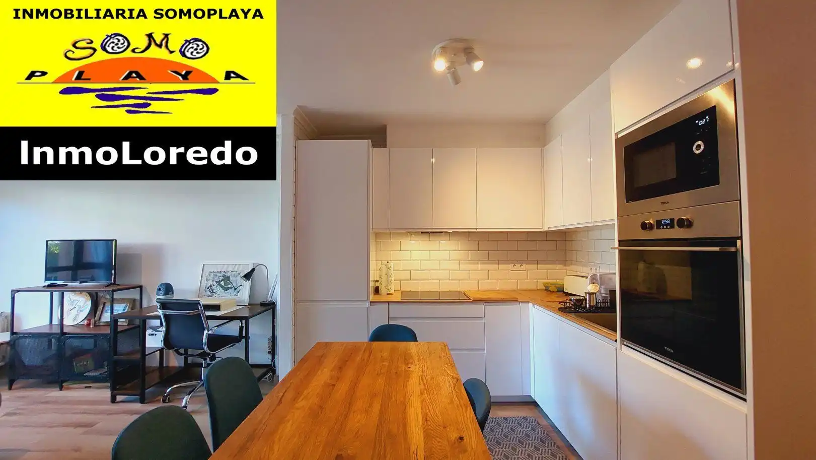 Küche von Wohnung zum Verkauf in Ribamontán al Mar mit Heizung, Privatgarten und Terrasse