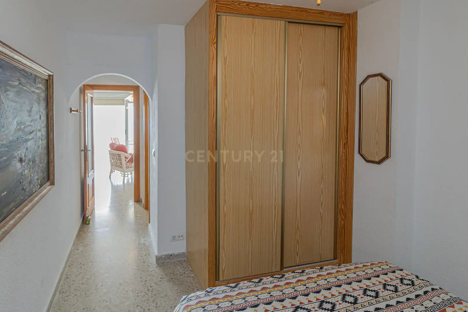 Schlafzimmer von Wohnungen zur Miete in Calpe / Calp mit Klimaanlage, Ofen und Waschmaschine