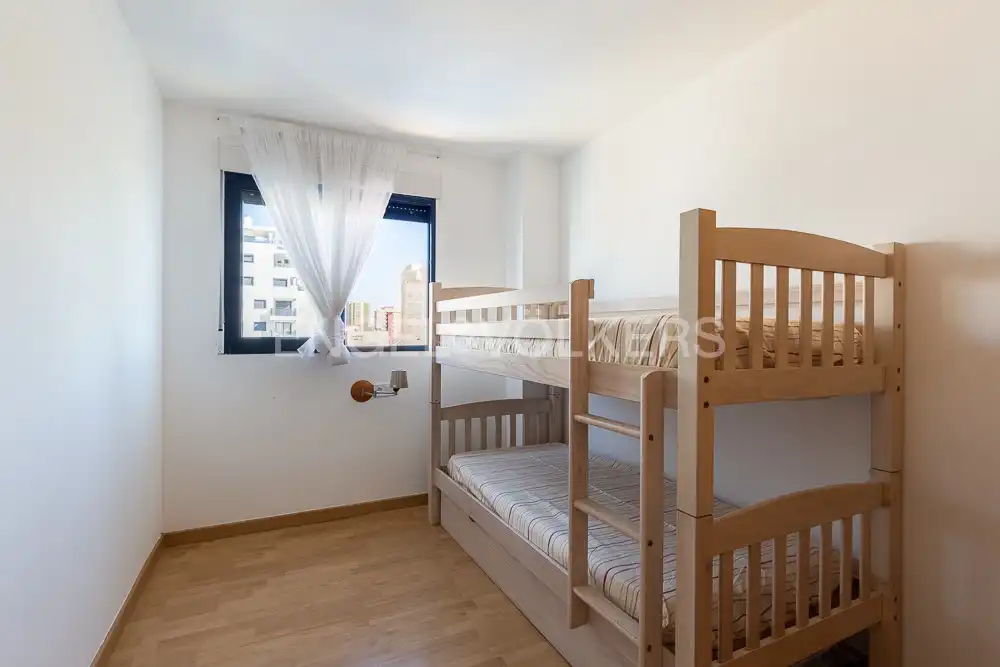 Bedroom of Flat for rent in La Pobla de Farnals  with Air Conditioner, Heating and Private garden