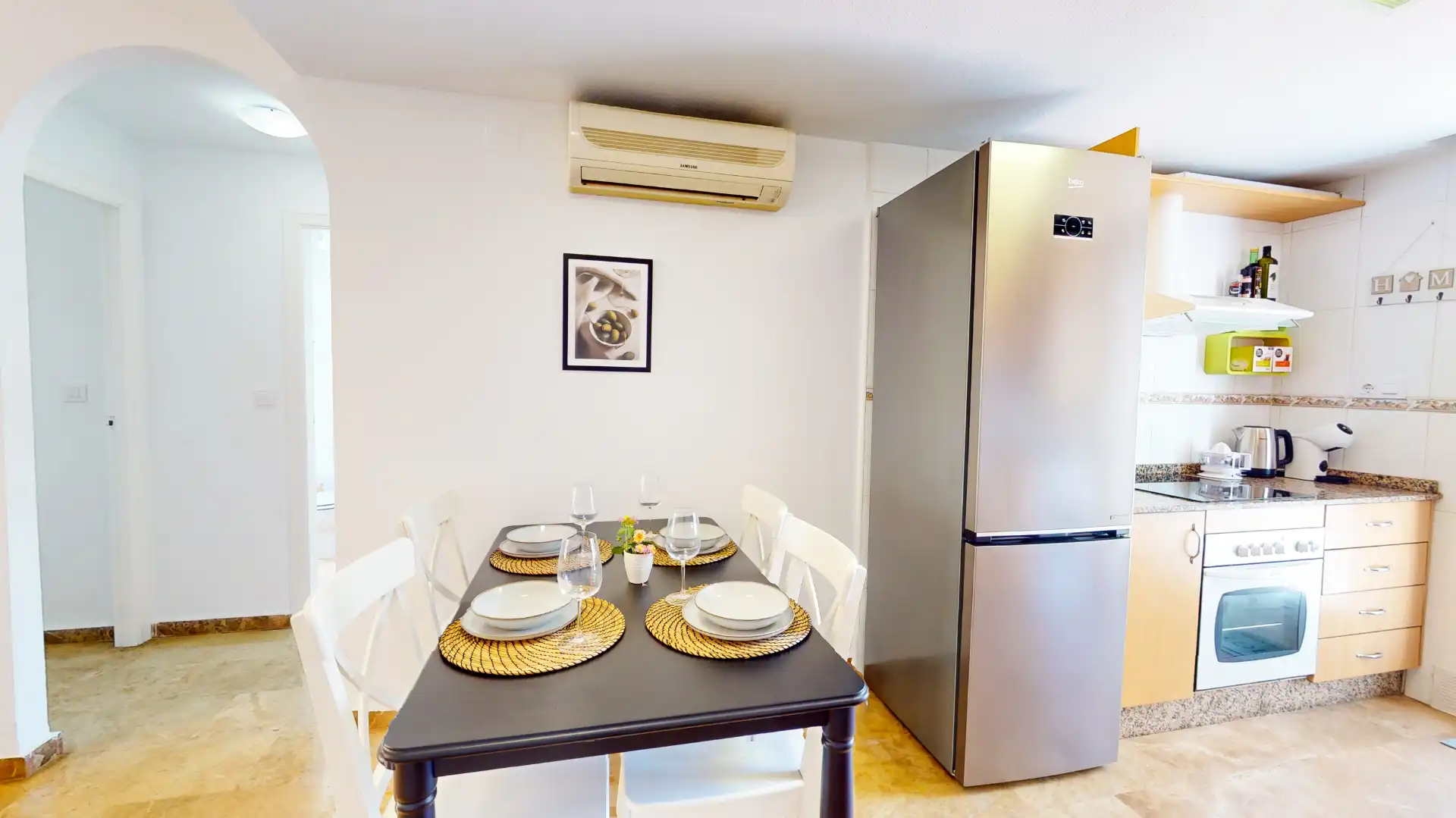 Cocina de Apartamento de alquiler en Dénia con Aire acondicionado, Calefacción y Terraza