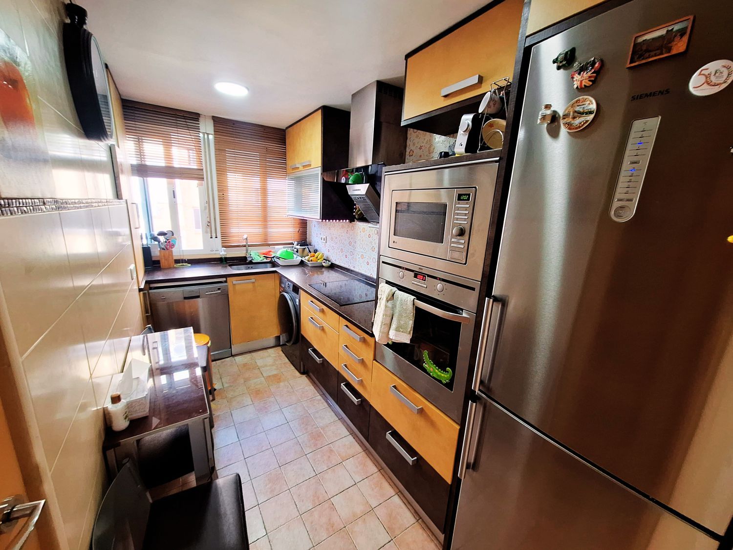 Kitchen of Flat for sale in  Madrid Capital  with Air Conditioner, Heating and Terrace