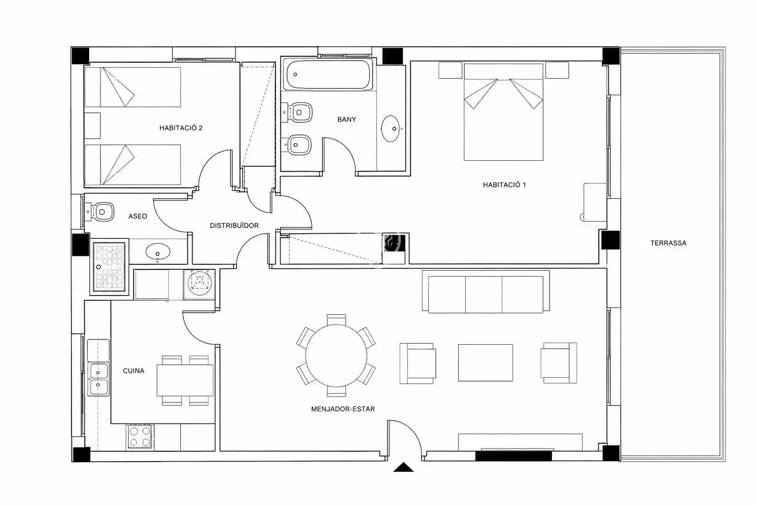 Wohnung zum Verkauf in Barcelona mit Heizung, Privatgarten und Terrasse