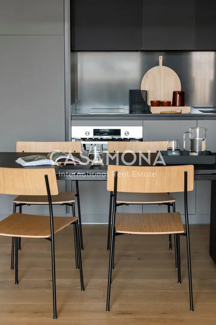 Cuina de Apartament de lloguer en Barcelona amb Terrassa, Moblat i Internet