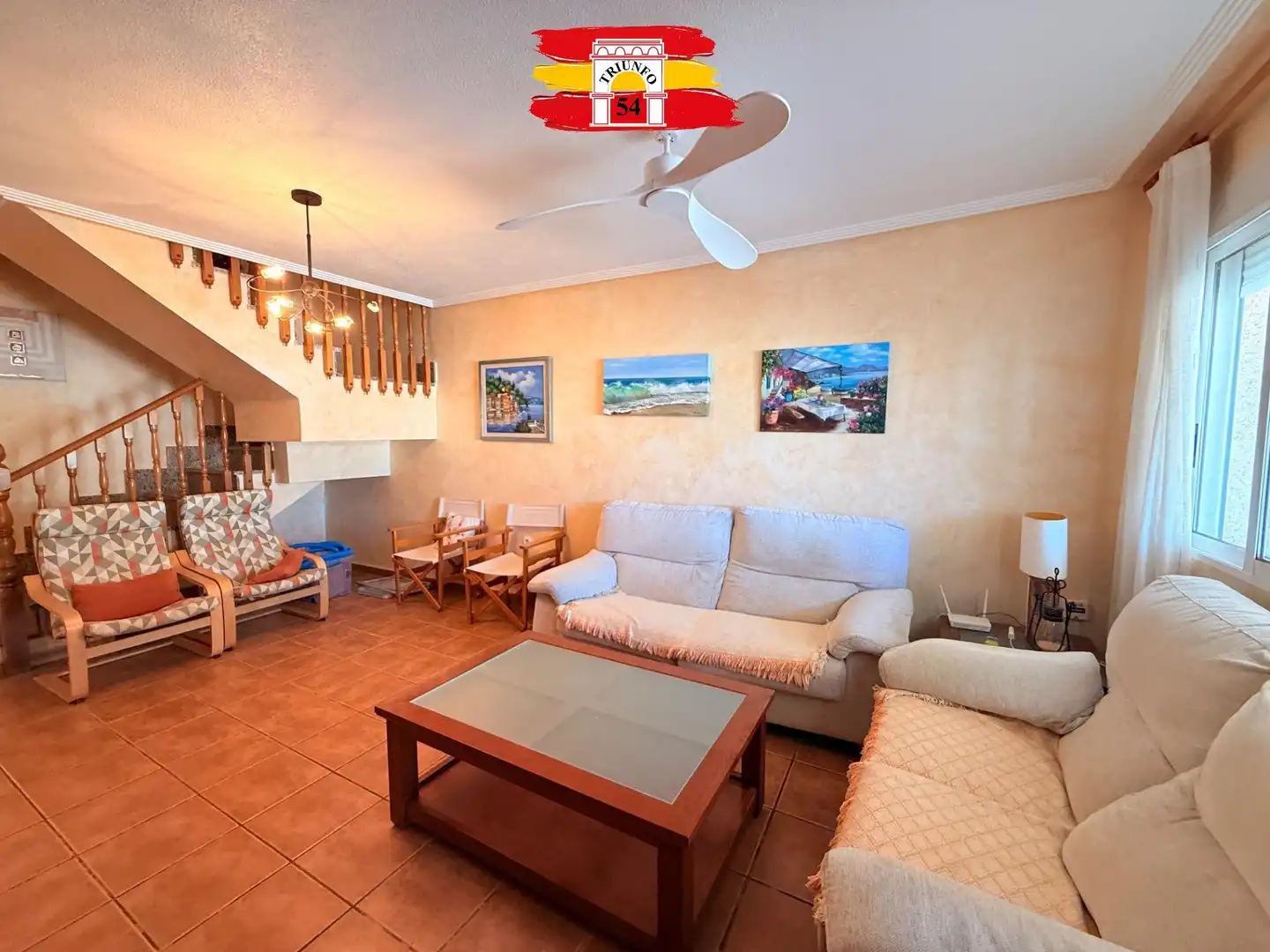 Sala de estar de Casa adosada en venta en Pilar de la Horadada con Aire acondicionado, Calefacción y Jardín privado