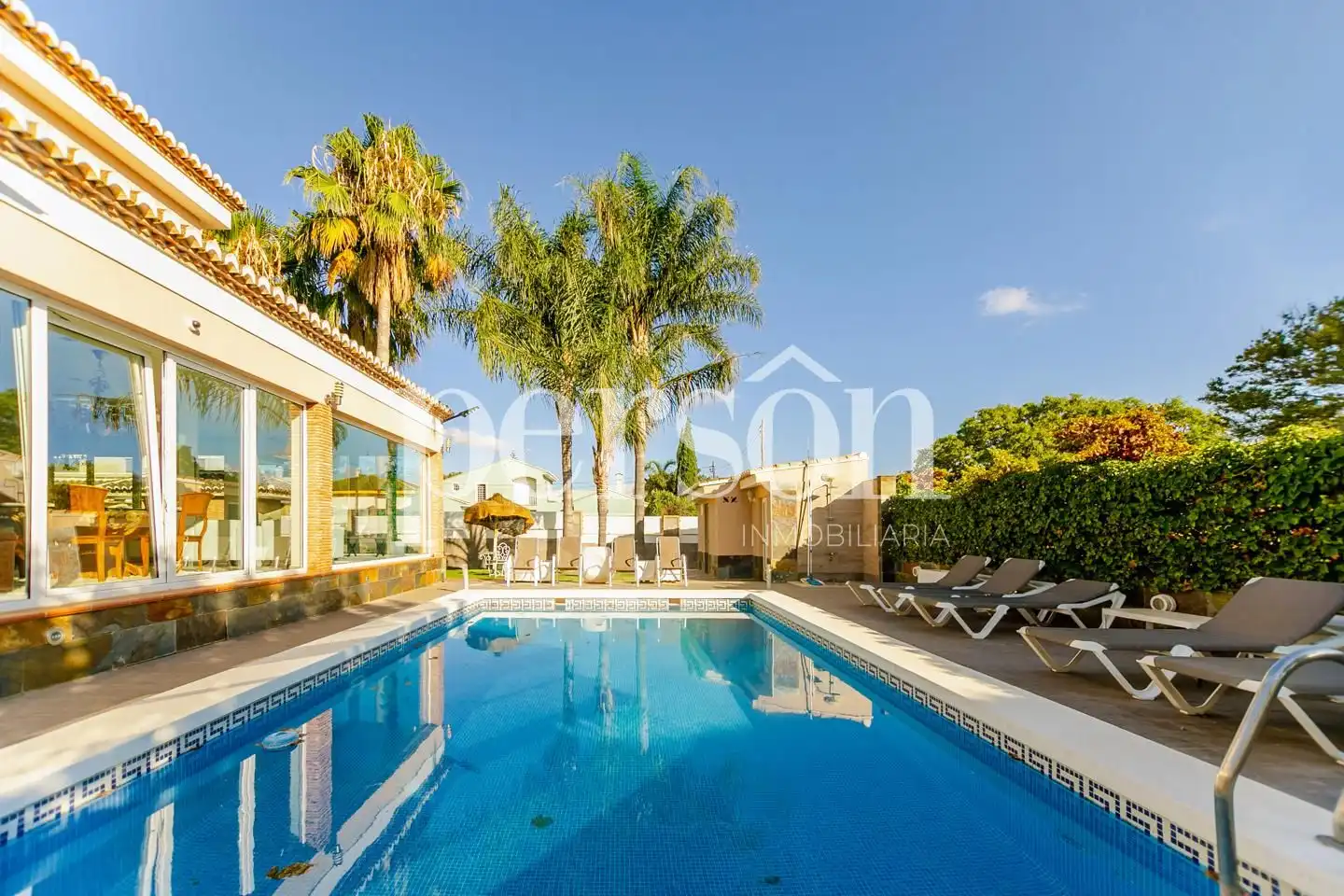 Swimming pool of Houses for rent in Bétera  with Air Conditioner, Private garden and Terrace