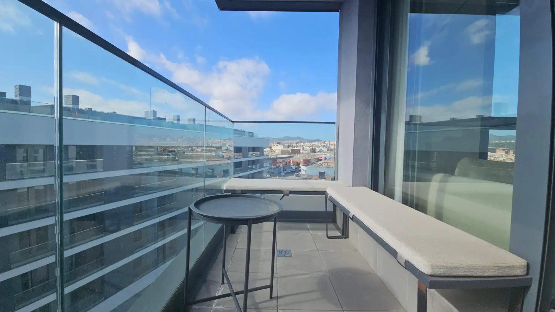 Balcony of Flat for rent in Badalona  with Air Conditioner, Furnished and Alarm