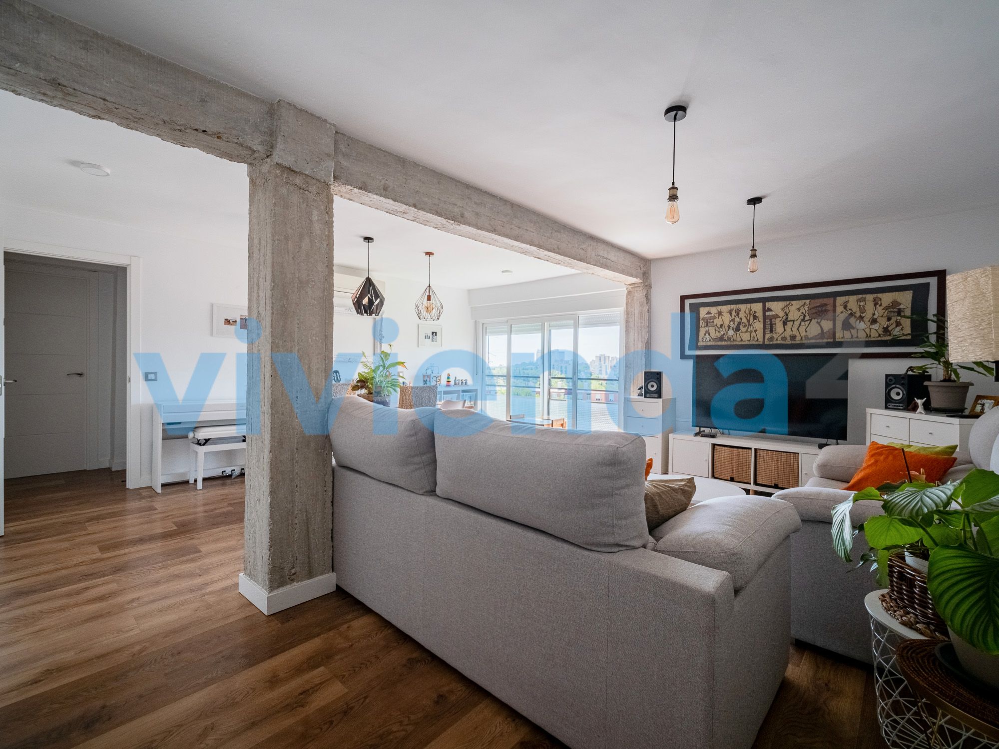 Living room of Flat for sale in  Madrid Capital  with Air Conditioner and Heating