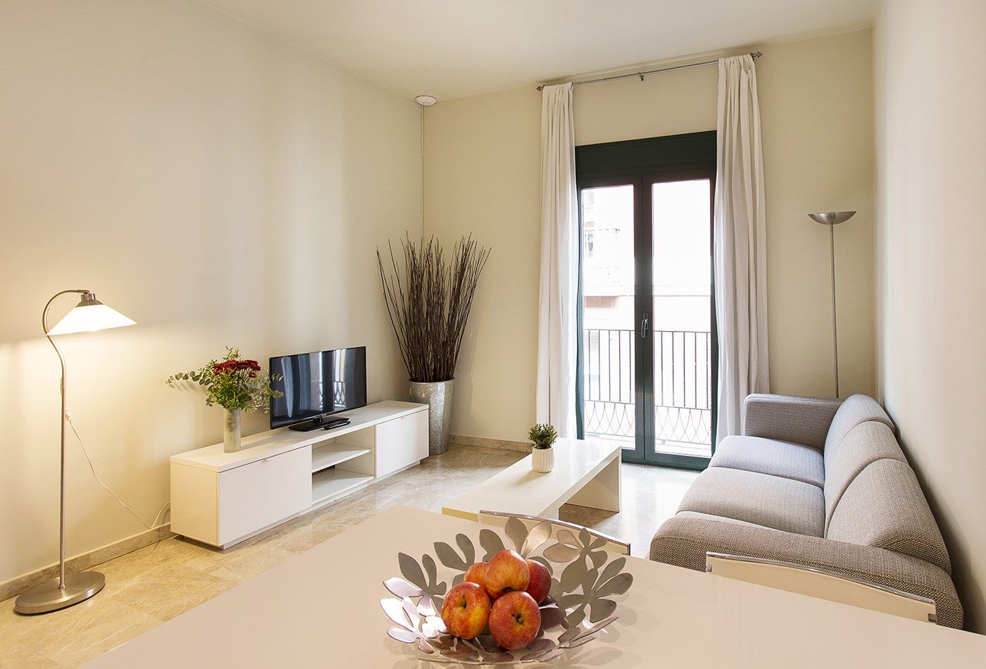 Living room of Flat to rent in  Barcelona Capital  with Air Conditioner, Heating and Furnished