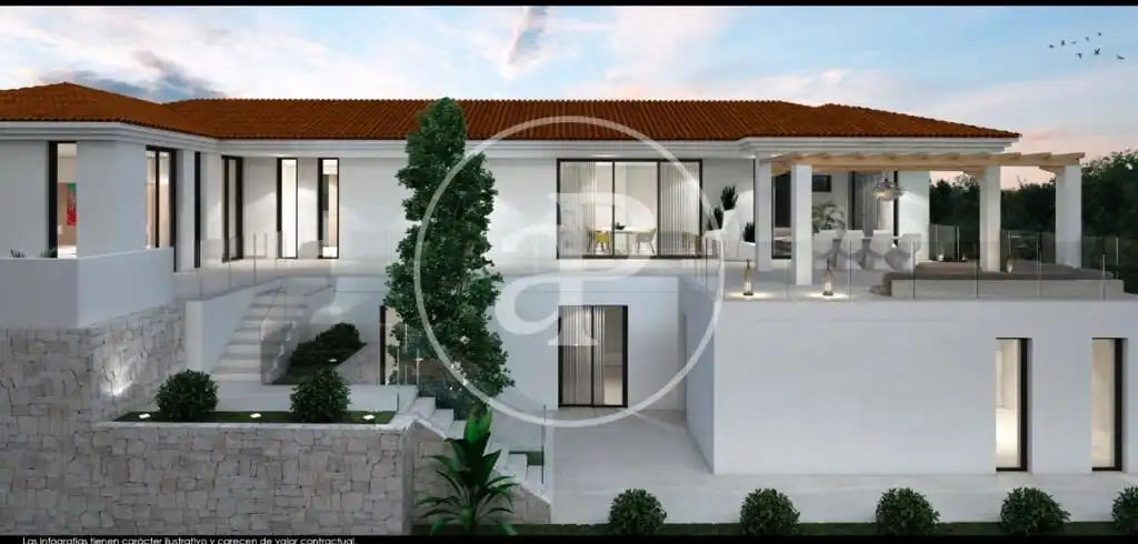 Außenansicht von Haus oder Chalet zum Verkauf in Moraira mit Klimaanlage, Heizung und Privatgarten