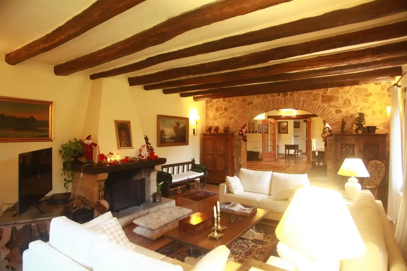 Wohnzimmer von Country house zum Verkauf in Santa Cristina d'Aro mit Terrasse, Abstellraum und Schwimmbad
