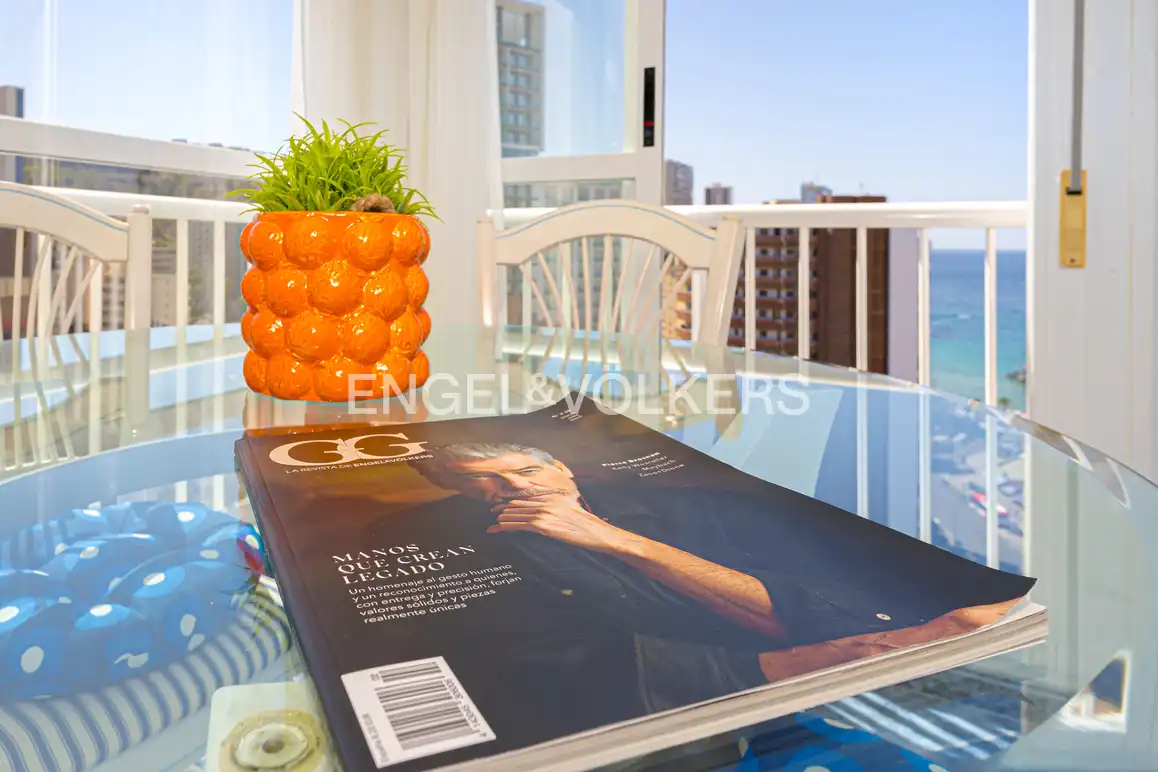 Terraza de Apartamento de alquiler en Benidorm con Terraza, Amueblado y Piscina comunitaria