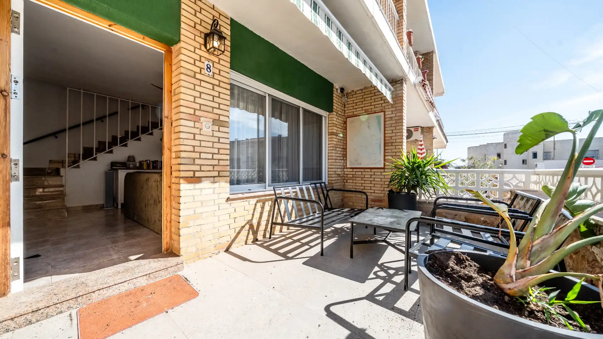 Terrasse von Einfamilien-Reihenhaus zur Miete in Cartagena mit Klimaanlage, Möbliert und Ofen