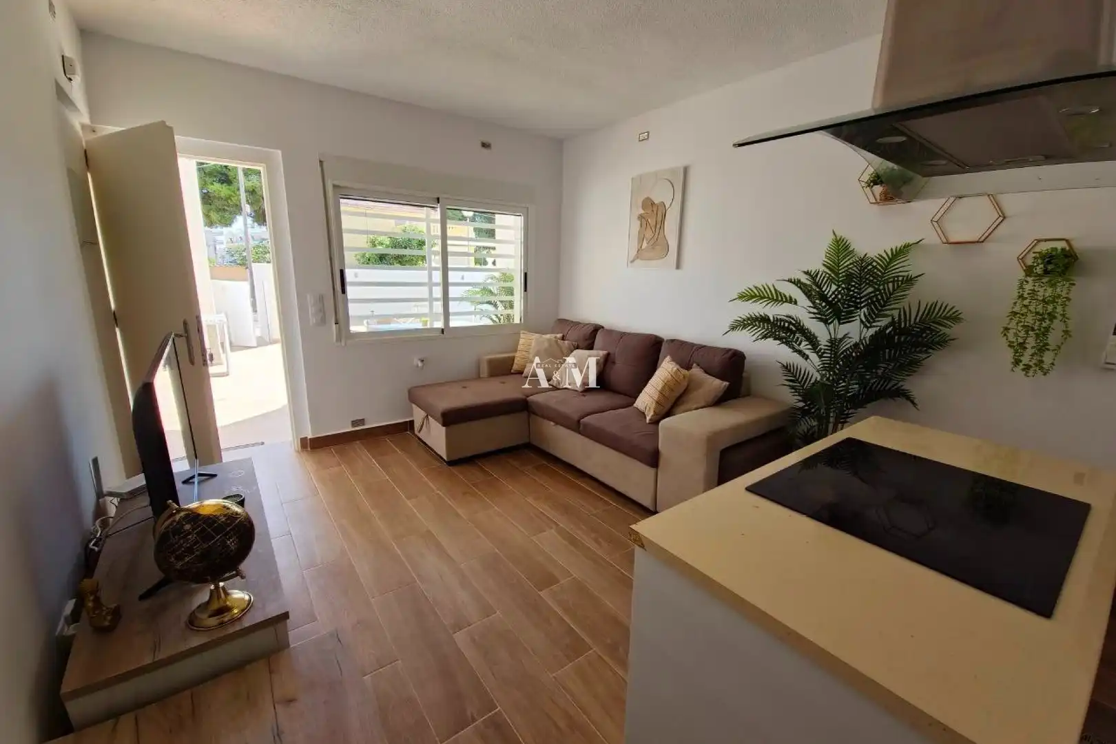 Sala de estar de Casa adosada de alquiler en Orihuela con Aire acondicionado, Terraza y Piscina