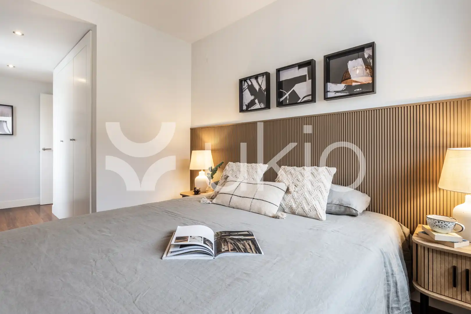 Habitación de Apartamento de alquiler en Madrid con Aire acondicionado, Calefacción y Parquet