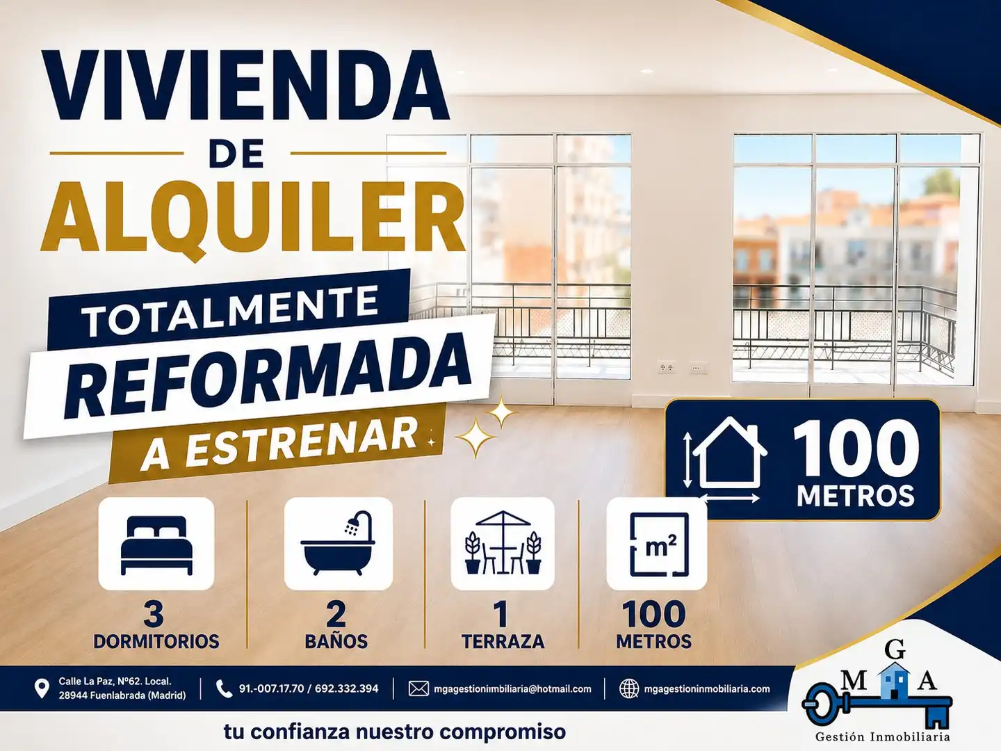 Vista exterior de Piso de alquiler en Fuenlabrada con Aire acondicionado, Calefacción y Parquet