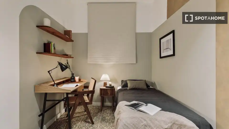 Habitación de Piso de alquiler en Barcelona con Aire acondicionado, Calefacción y Amueblado