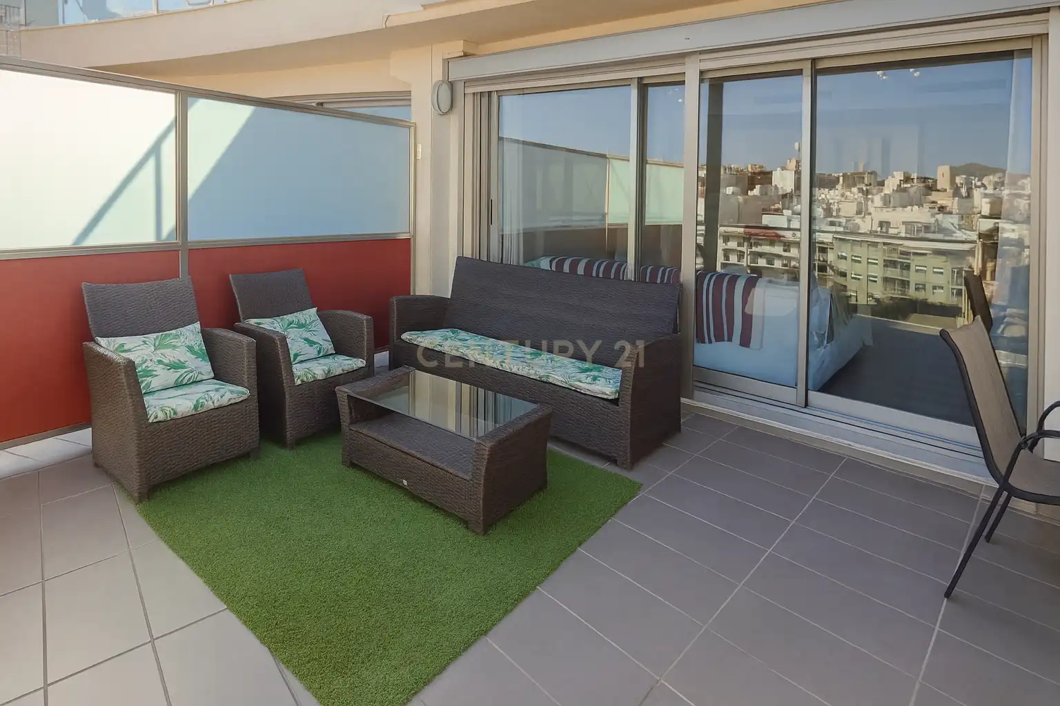 Terrasse von Wohnungen zur Miete in Calpe / Calp mit Klimaanlage, Ofen und Waschmaschine