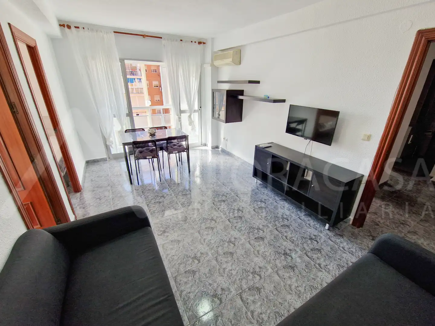 Living room of Flat for rent in Málaga  with Air Conditioner, Terrace and Furnished