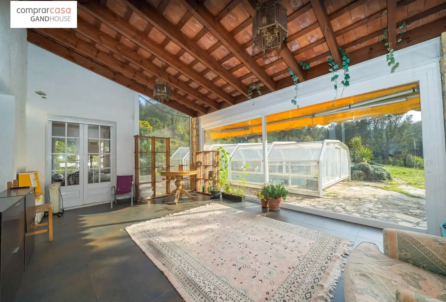 Jardín de Finca rústica en venta en Caldes de Malavella con Aire acondicionado, Calefacción y Jardín privado
