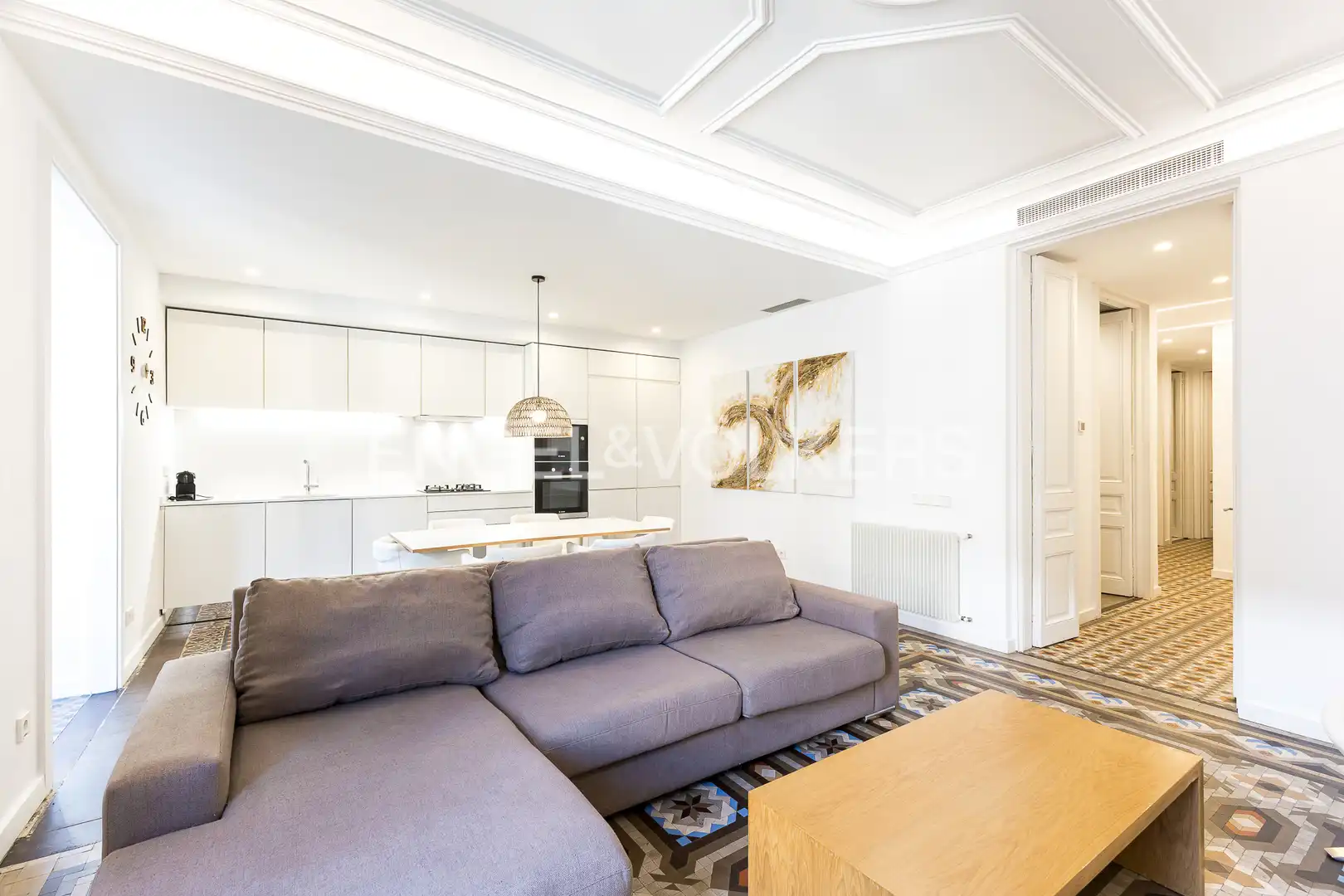 Sala d'estar de Pis de lloguer en Barcelona amb Aire condicionat, Calefacció i Jardí privat