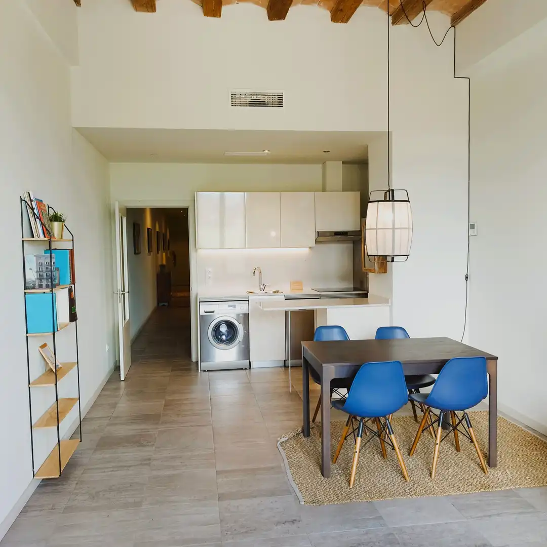 Küche von Wohnung zur Miete in Barcelona mit Klimaanlage, Heizung und Möbliert
