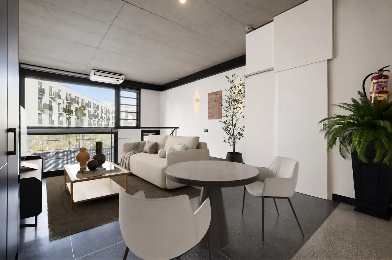 Sala d'estar de Loft de lloguer en Alcobendas amb Aire condicionat, Calefacció i Terrassa