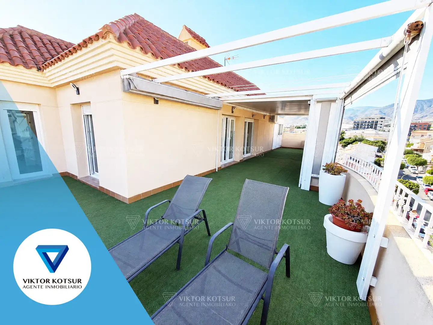 Terrace of Attic for sale in Roquetas de Mar  with Air Conditioner, Parquet flooring and Terrace