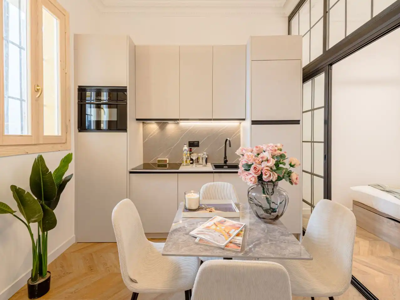Küche von Wohnung zum Verkauf in  Madrid Capital mit Klimaanlage
