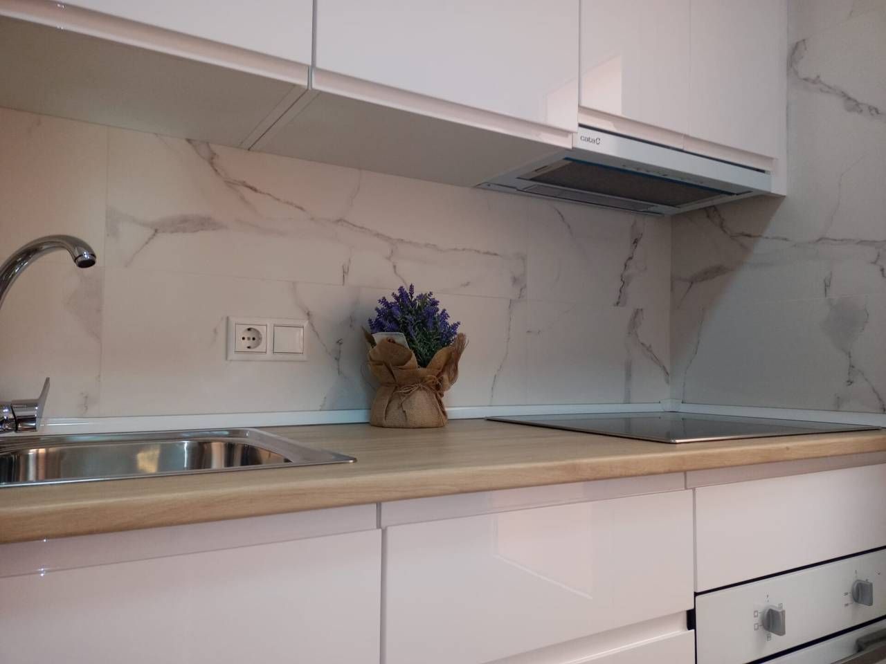 Kitchen of Flat to rent in Roquetas de Mar  with Air Conditioner, Terrace and Furnished