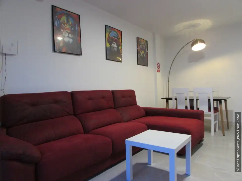 Sala d'estar de Apartament de lloguer en Mojácar amb Aire condicionat, Calefacció i Terrassa