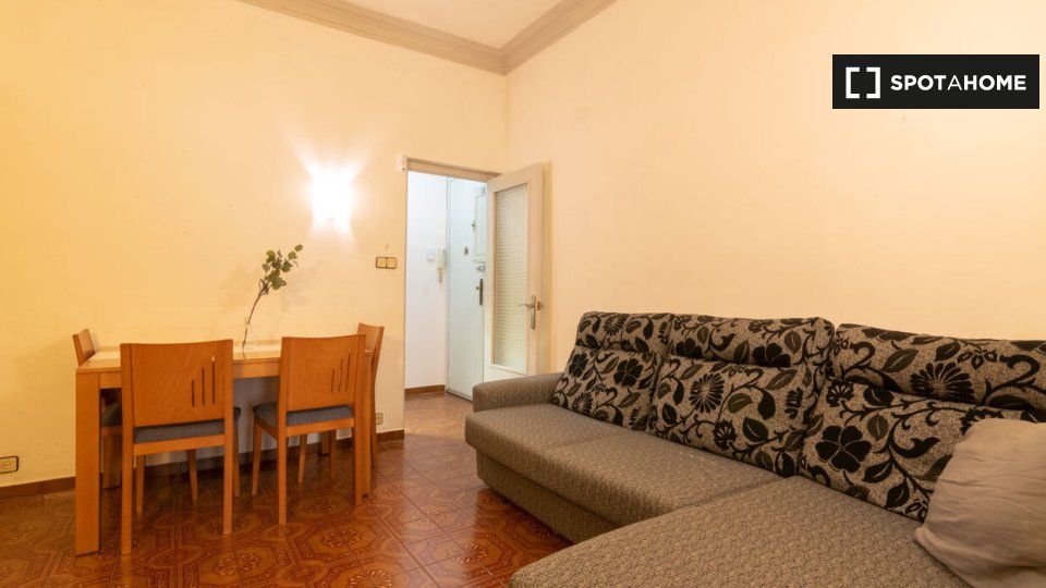 Living room of Flat to rent in  Barcelona Capital  with Air Conditioner, Heating and Furnished