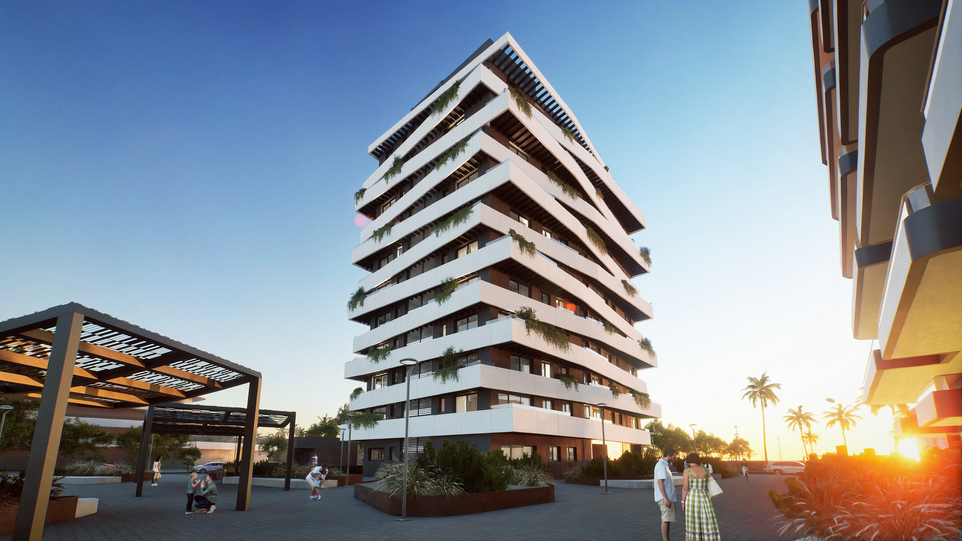 Exterior view of Apartment for sale in Málaga Capital  with Air Conditioner, Terrace and Swimming Pool