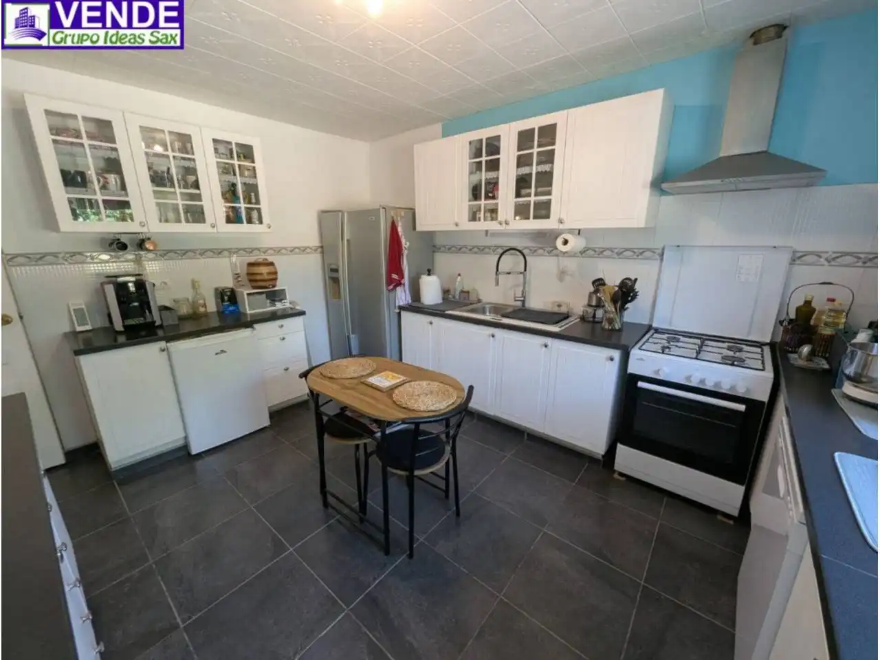 Cocina de Finca rústica en venta en Sax con Aire acondicionado, Jardín privado y Piscina