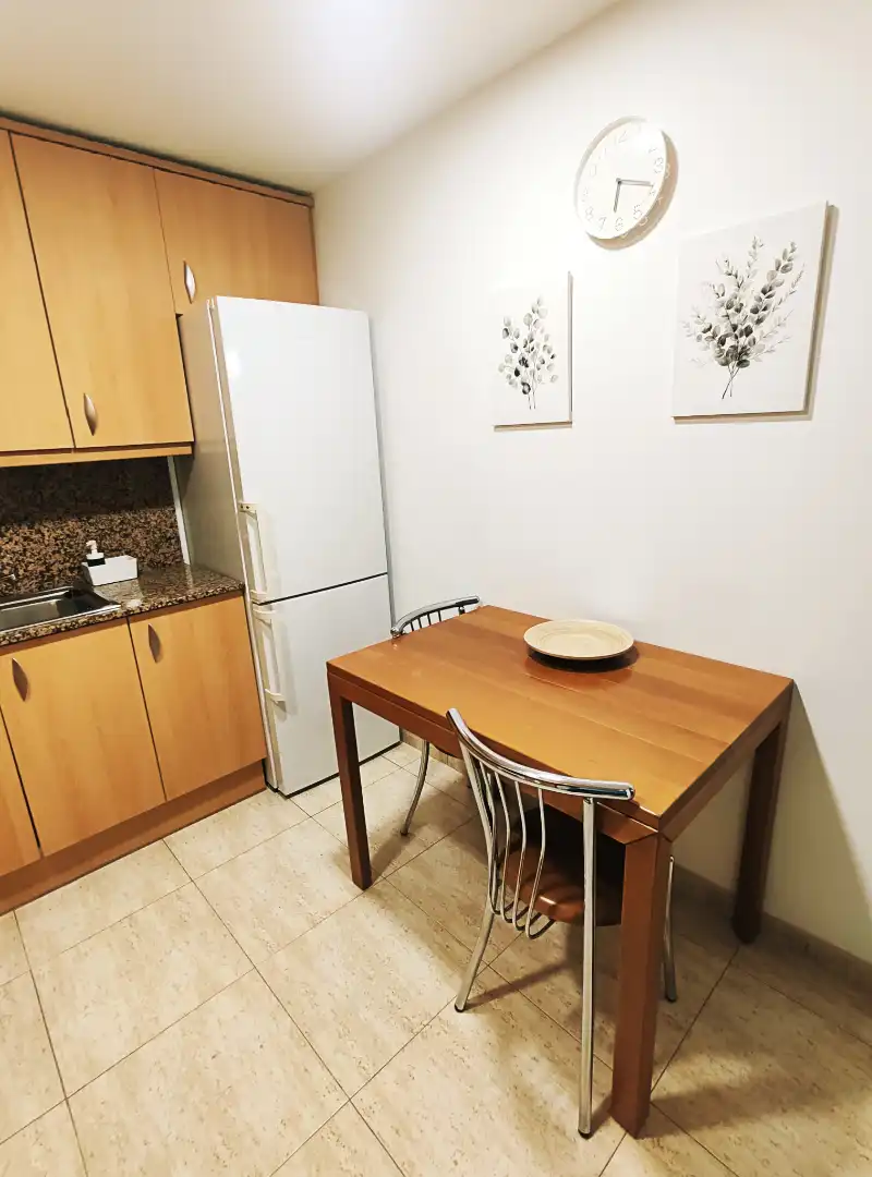 Cocina de Piso de alquiler en Terrassa con Amueblado, Horno y Lavadora