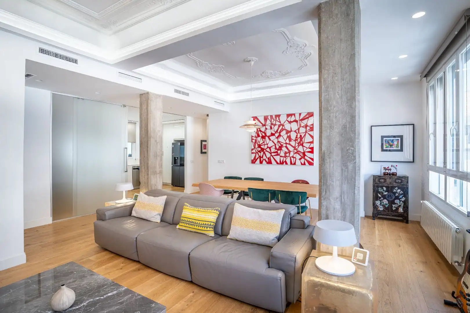 Wohnzimmer von Wohnung zur Miete in Valencia mit Klimaanlage und Heizung