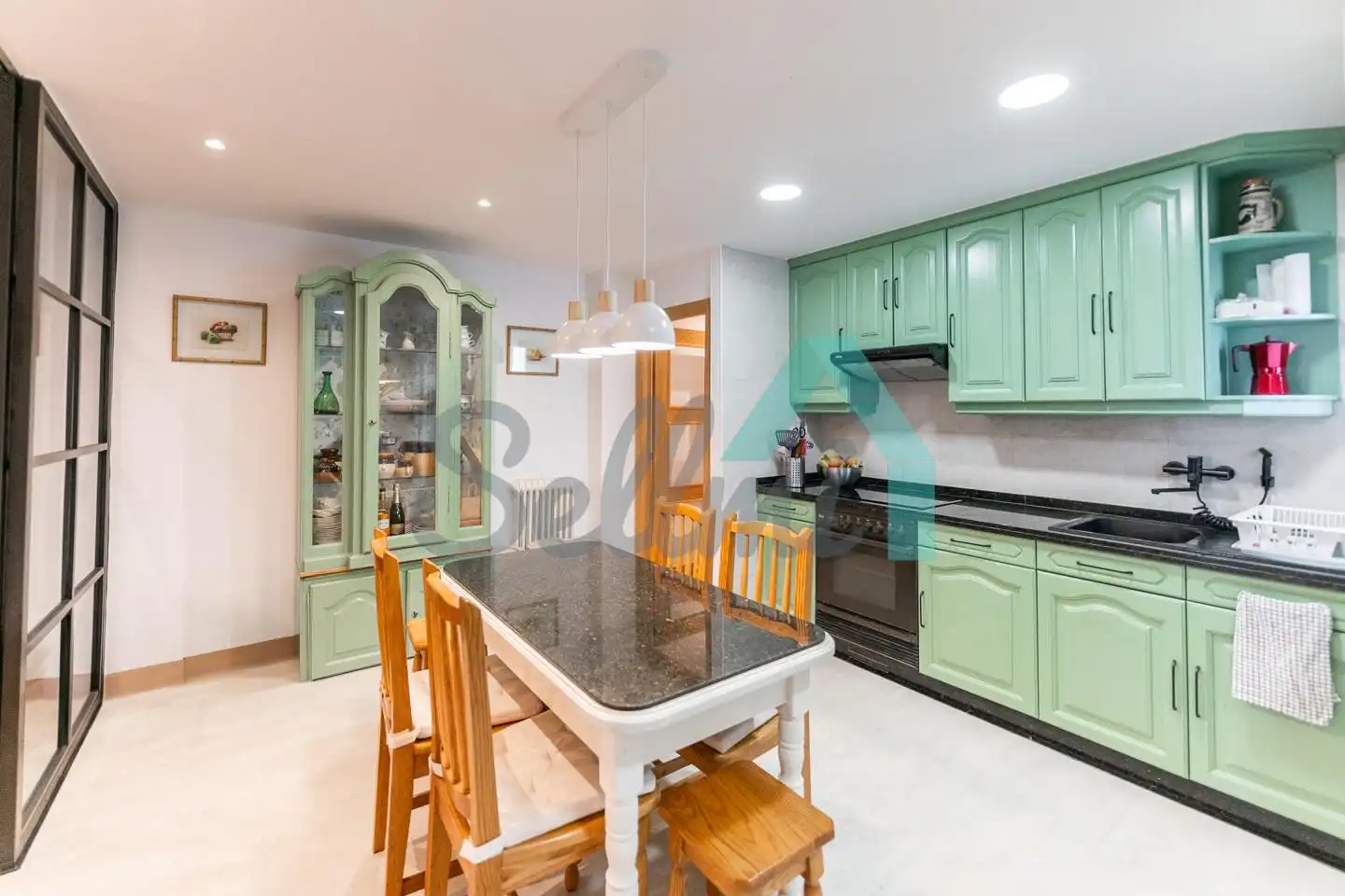 Kitchen of Flat for rent in Siero  with Heating, Terrace and Furnished