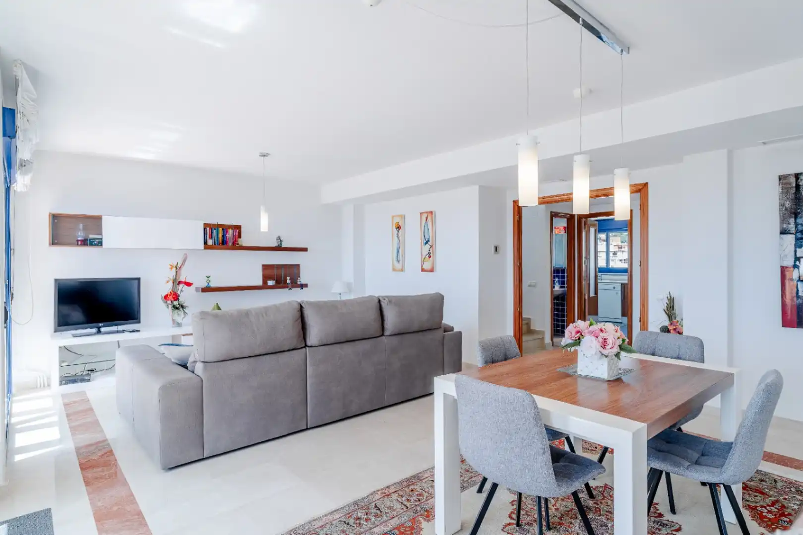 Sala de estar de Apartamento en venta en Calpe / Calp con Terraza y Amueblado