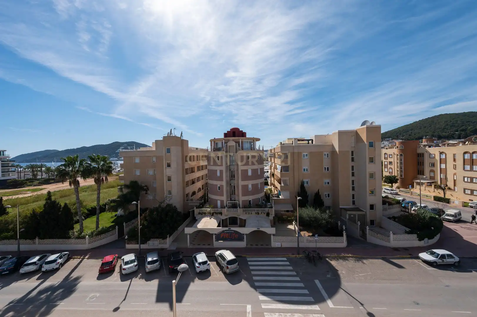 Außenansicht von Wohnungen zur Miete in Santa Eulària des Riu mit Klimaanlage, Ofen und Waschmaschine