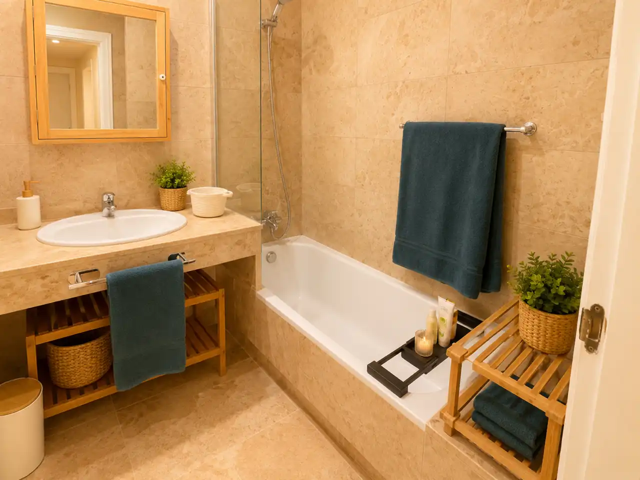 Bathroom of Flat for rent in Marbella  with Air Conditioner, Heating and Terrace