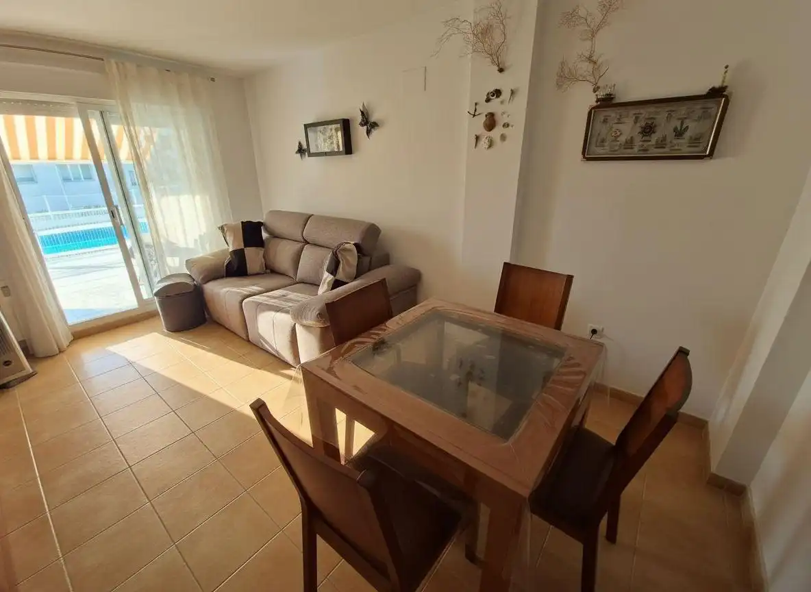 Wohnzimmer von Erdgeschoss zum Verkauf in Alcanar mit Terrasse, Möbliert und Gemeinschaftspool