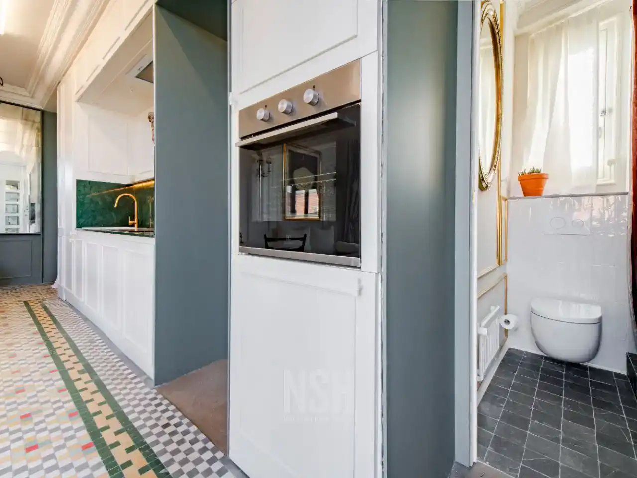 Kitchen of Flat for sale in  Madrid Capital  with Air Conditioner and Terrace