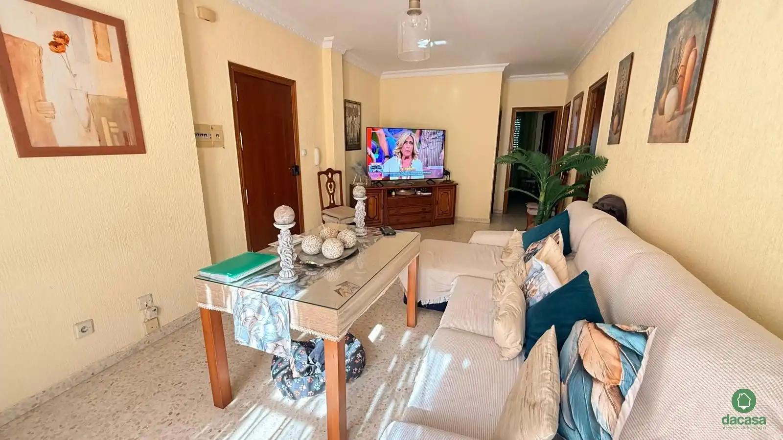 Sala de estar de Piso en venta en Trigueros con Aire acondicionado, Terraza y Amueblado