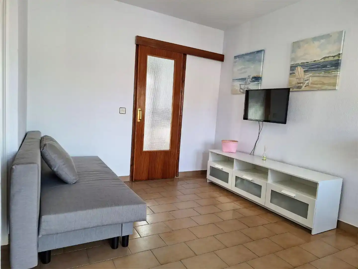 Sala de estar de Casa o chalet de alquiler en Almonte con Piscina y Amueblado