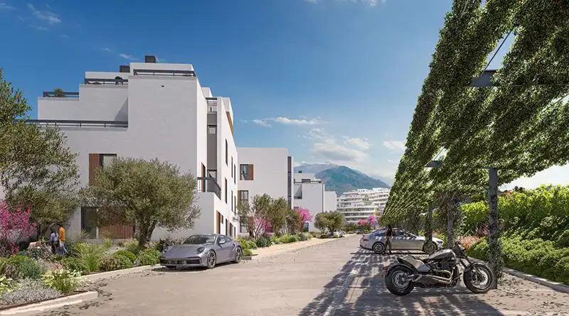 Exterior view of Flat for sale in Estepona  with Air Conditioner, Heating and Private garden