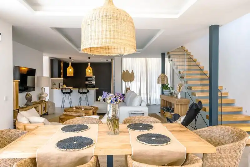 Dining room of Houses for rent in Estepona  with Air Conditioner, Heating and Private garden