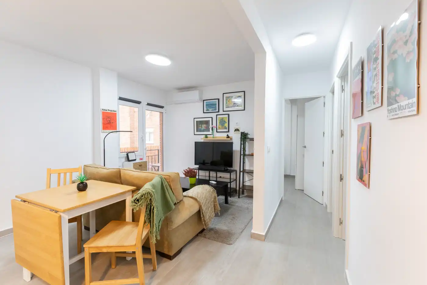 Wohnzimmer von Wohnung zur Miete in Madrid mit Klimaanlage, Heizung und Möbliert